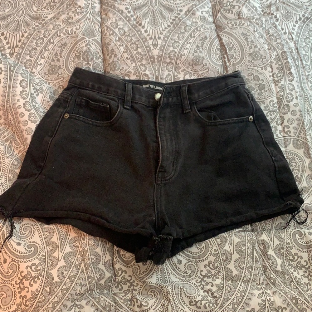 Black Denim Shorts